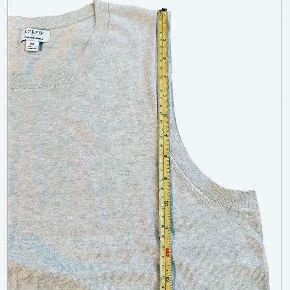 J. Crew Factory - Classic Sweater Shell Tank Top Light Grey- 100% Cotton XL -EUC - Picture 9 of 9
